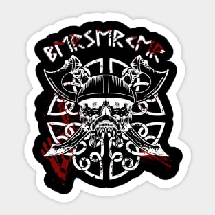 Bloody Warrior Viking Skull, norse Sticker